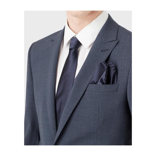 安普里奥·阿玛尼（Emporio Armani）男士桑蚕丝领带时尚商务配件优雅气质提升 黑色 均码