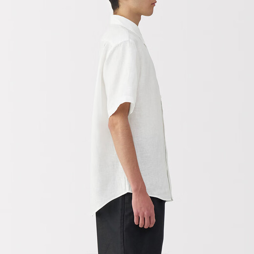 Muji Herrenstil Hanmasu Wasser Wasser waschen Kurzärmel-Hemd Herrenhemd 25 Jahre Sommer Herren Top White XL (180/104a)