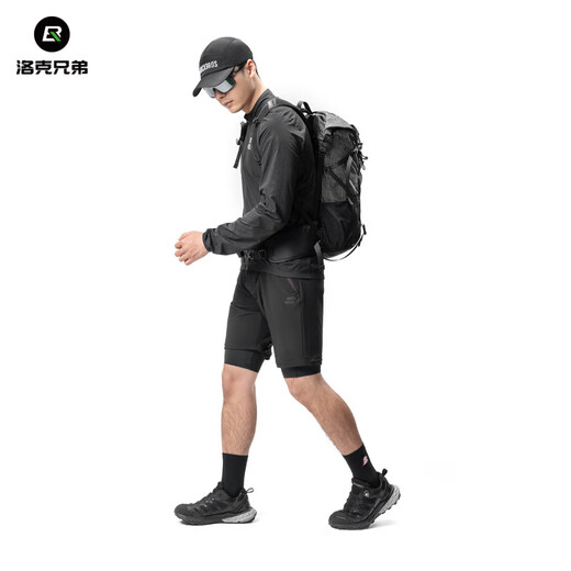 
RockBROS (ROCKBROS) cycling windbreaker windbreaker jacket road bicycle long sleeve breathable top men spring and summer black (European size) XL