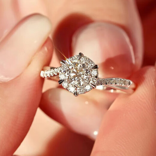 VCIXYOU Platinum Couple One Carat Ring Platinum Proposal Ring Birthday Valentine's Day Birthday Gift for Girlfriend Platinum Women's Ring