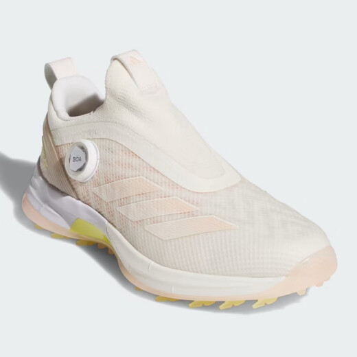 阿迪达斯 （adidas）高尔夫球鞋女士休闲时尚 ADIZERO ZG BOA 户外运动无钉鞋2025新款 IH9894 白/粉/黄 34