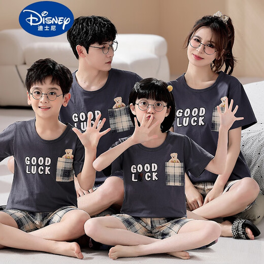 Disney (Disney) parent-child pajamas summer thin short-sleeved pure cotton family home outfit boys and girls children pajamas home clothes PY724 [single set price] 170 8 sizes Height 90-100CM