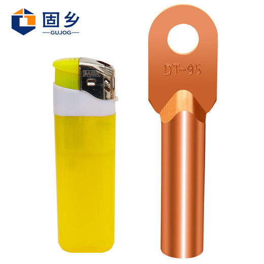 Guxiang DT copper nose wire nose cold-pressed terminal block copper wire ear copper wiring cable lug terminal nose national standard A grade 95 square single hole 2 pack