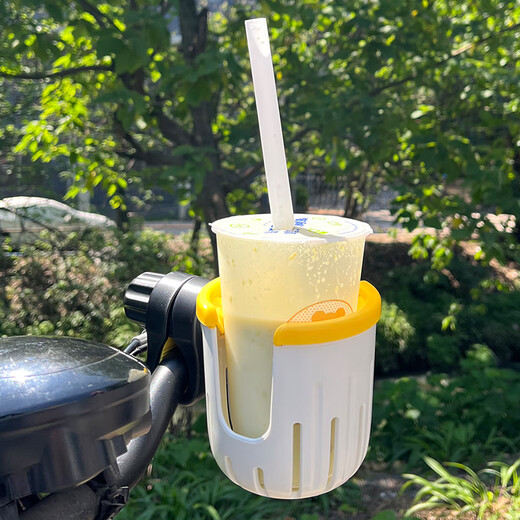 Yun Ran electric car water cup holder type universal baby stroller storage device mountain bike water bottle holder white + yellow