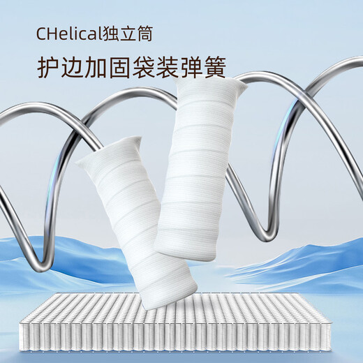 龙凤床垫 曙光 静音独立弹簧席梦思可全拆护脊透气卧室1.8×2米双人床垫 曙光A 20cm 正面适中 1350*1900