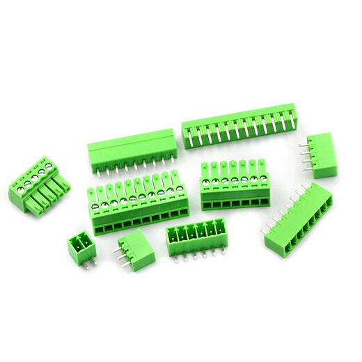 Dafuri KF2EDG 3.5MM plug-in pcb terminal block 15EDG curved straight pin + socket 2/3/4/5/8 4P straight pin + socket (2 sets)