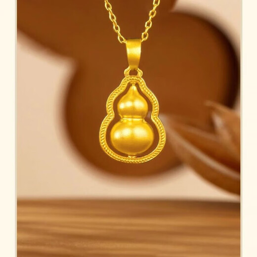 OAH9999 gold gourd pendant for men and women 2025 new pure gold Fulu necklace pendant for girlfriend plated Lao Fengxiang same style gourd pendant Lao Fengxiang same style 1.11g
