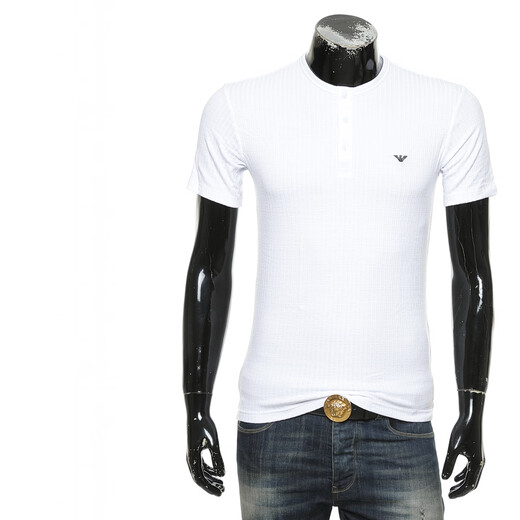 Armani/Armani EA EAGLE BORDADO MARK Slim Slim Sleim Manga Round Camiseta EM000623 AF12034 Blue oscuro UB102 S