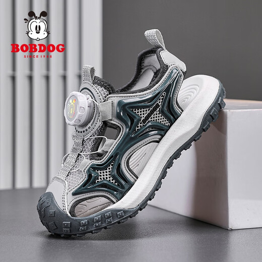 Babudou Boys's Head Sandals Лето 2025 Новые детские пляжные туфли среднего размера детской анти-скользкой мягкой подошвы мальчика Sport