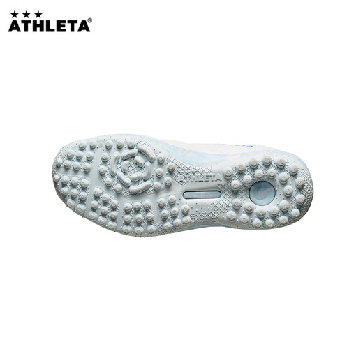ATHLETA阿仕利塔足球鞋小学生儿童碎钉TF训练球鞋人造草 12013J WHT/MB【白混色蓝】 38.5 (230mm) 适合常规脚码35码