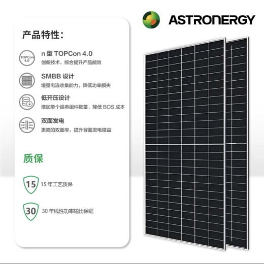Zhengtai Solar Power Erzeugung Panel Photovoltaikmodul N-Typ Doppelglas doppelseitig 600/615/630/640/695W