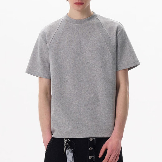 
The new cleanfit liquid texture T-shirt for men 280g heavy deconstructed box short-sleeved half-sleeved cleanfit liquid texture T-shirt black regular XL recommended 125-140Jin [Jin equals 0.5 kg]