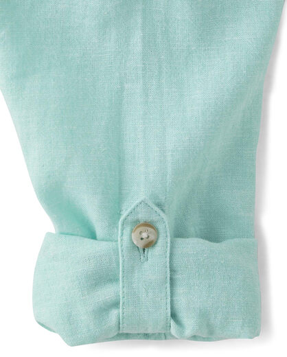 GYMBOReeGymboree Baby Boys and Toddlers Long Sleeve Linen Button-Down Shirt, Sea Kiss, 12 - 18 Months Sea Kiss 12 - 18 Months