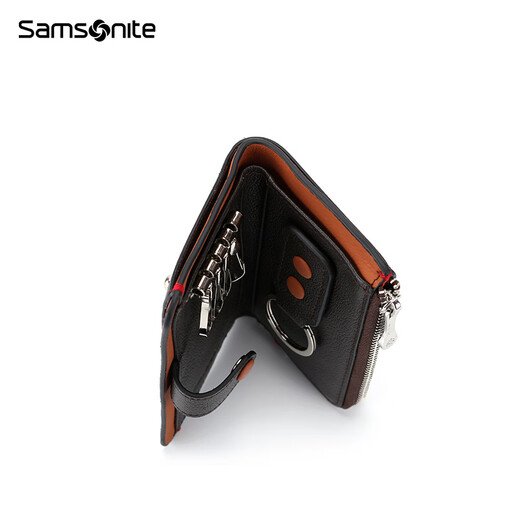 新秀丽（Samsonite）钥匙包新款多功能收纳包迷你便携零钱证件包TK7男女同款 深灰色