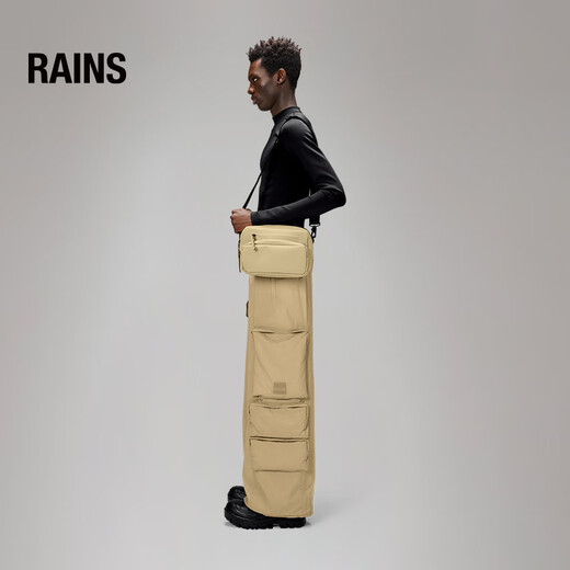 Rains单肩斜挎包男女运动包骑行挎包腰包CargoBoxBag/14110 沙砾棕 均码