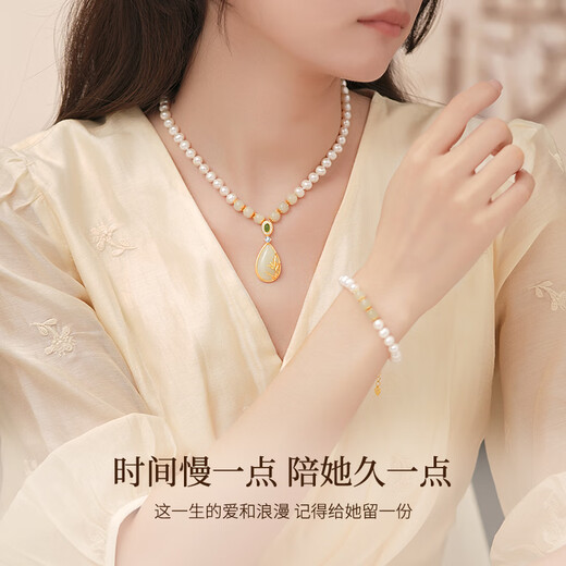 Qike Pearl Necklace Young Style 2025 New Genuine Natural Fresh Water Practical Birthday Gift for Girlfriend, Wife, and Mom