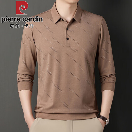 Pier Cardin High-End Frühling und Herbst reines Baumwoll-Männer-T-Shirt Langarm 2025 NEU NEUE MENTER AGTS CASISE MEN Dünn Daddy T-Shirt 826 Navy L 170 Vorschläge 120-140jin [Jin entspricht 0,5 kg]