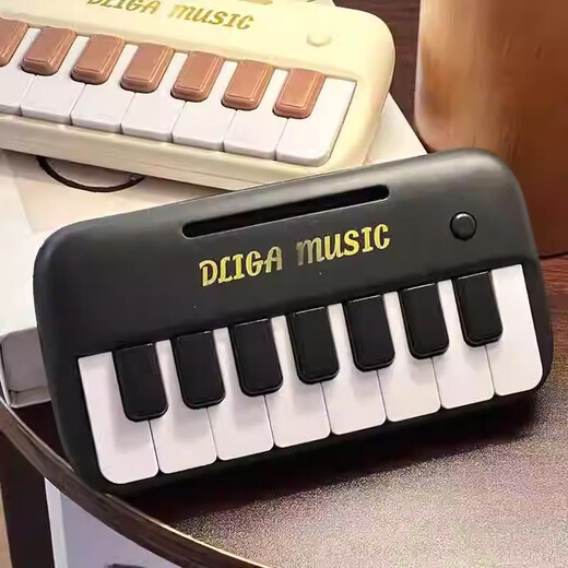 奇纯迷你钢琴小钢琴可弹奏的口袋钢琴女生喜欢的小玩具初学生日礼物 黑色电子琴【彩盒】+乐谱 【1-3-6-10岁】早教乐器教具