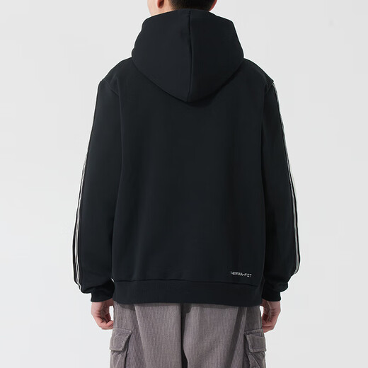 耐克（NIKE）卫衣男装外套夏季新款训练运动连帽防风休闲加绒套头衫HJ3882-010 HJ3882-010黑/淡象牙白 2XL
