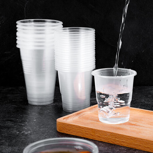 Disposable cup plastic water cup empty cup transparent household thickened leak-proof high temperature resistant soft cup wholesale 180ml 200 pieces