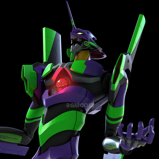 3G模型 MENG MECHA-001LM新世纪福音战士EVA初号机 Ver.1.5纯色版 初号机纯色版+移动式输送台纯色