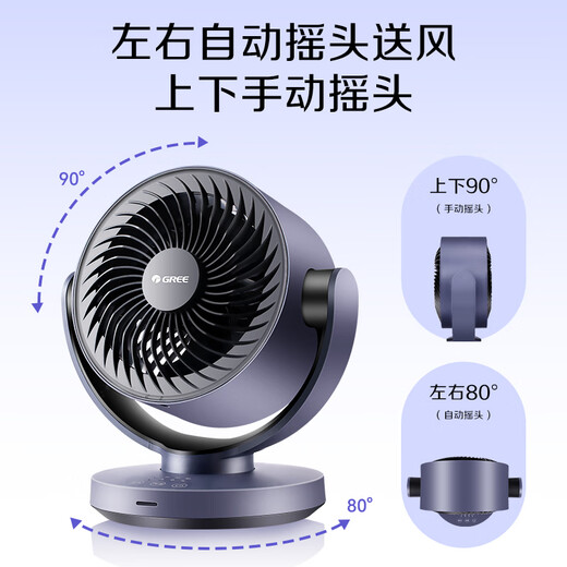 Ventilador de circulación de aire de Gree Hogar Desktop de ventilador eléctrico Pequeño Ventilador Dormitorio Shaking Head Ventilador de energía Salavado de aire Volumen de aire Ventilador de escape Convección de turbina Aire acondicionado Compañero de Circulación de Crossual Compilación de Aire Control de aire Remoto Modelo de sincronización (FXT-1506BG3)
