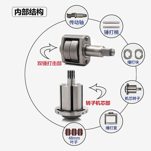 Dongdao strong pneumatic small wind cannon 1/2 wind wrench large torque auto repair tire disassembly impact 1 inch wrench D3892 one