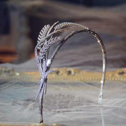 Zhien Bride Crown Hair Accessories Exquisite Zircon Crown European and American Palace Jewelry Headdress Wedding Dress Accessories Creative Jewelry High-end All Zircon Crown
