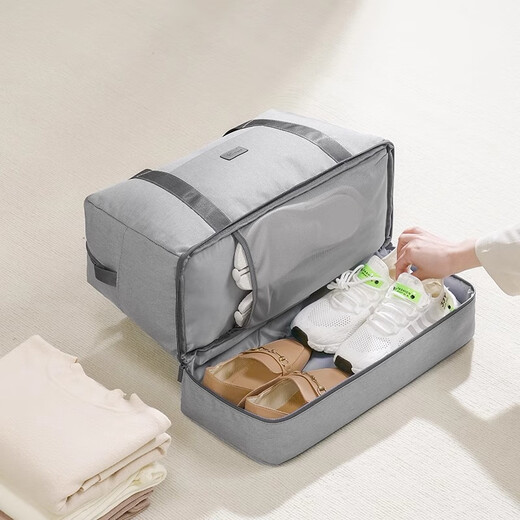 ETRavel -Frauenausflugsbeutel modische große Kapazität kleiner leichter trockener Nässe Trennung Multifunktional fester dauerhafter Duffel -Beutel Recycelbares Nassabstandsbeutel Grau Grau
