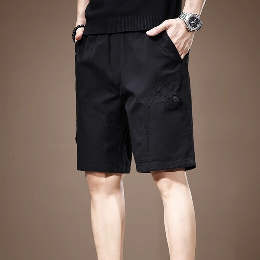 Jeep spirit shorts décontractés masculins nouveaux américains d'été mince glace de soie marque tendance lâche polyvalent pantalon à cinq points à la mode 983 bleu et gris 2xl