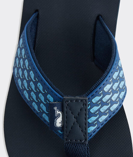 Vineyard vines unisex classic whale flip-flops, vineyard navy Vineyard navy 5 Little Kid