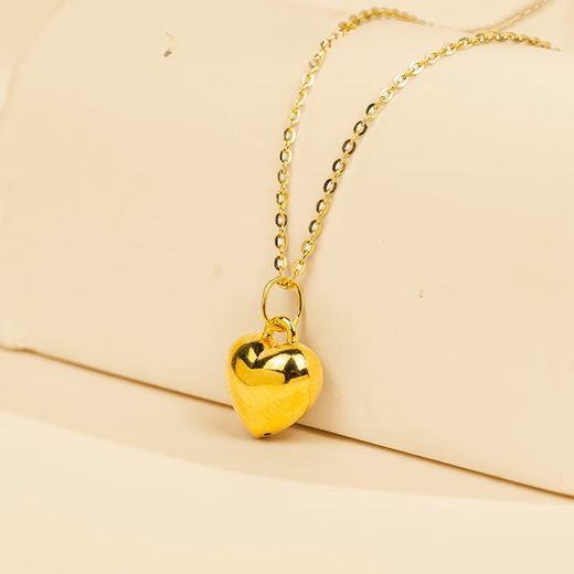 Hunter yellow plated 18k gold pendant romantic love plain gold colored gold pendant new women's jewelry pendant 18k gold pendant (approximately 0.18-0.28g)