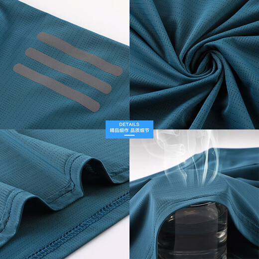 
NASA BASE quick-drying T-shirt sportswear for men and women the same style summer breathable ice silk fitness running large size short sleeve CY 6211# black [women's style] 4XL