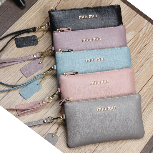 Cool Kangaroo de cuero para mujer billetera de monedas de monedas 2025 Nuevo bolso de cuero suave simple y moderno para teléfono móvil negro