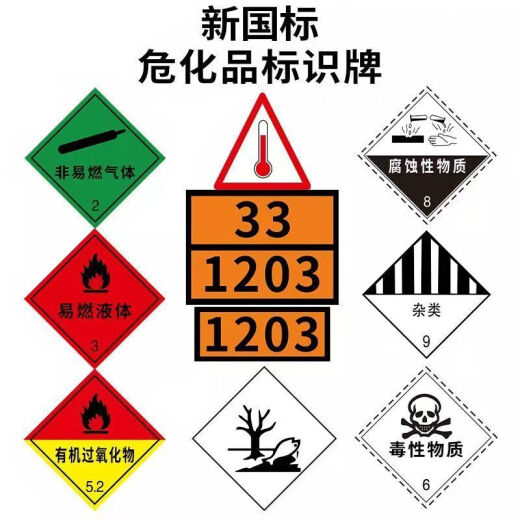 危险品标识2025新国标 运输集装箱危险品磁性标识牌油罐车标志牌 磁吸编号牌 新国标废物 90-3291 反光膜加铝合金40X30cm