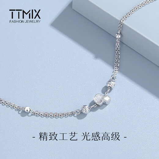 TTMIX New Chinese Style Honeycomb Gourd Platinum Bracelet Women's pt950 Platinum Transfer Beads Bracelet for Girlfriend Customized Deposit Customized Engraving