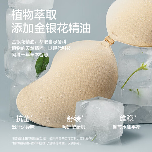 There is a tree breast patch for women's push-up wedding dress with summer cooling feeling to hold up small breasts and make them bigger silicone latex invisible underwear bra Mango Thick 7A Antibacterial Cooling Skin A Cup