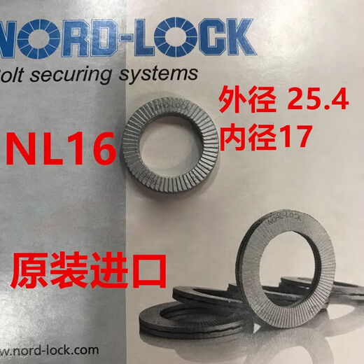 Construction anti-loosening washer imported Nord-Lock wedge washer NL3-NL42 NLSS stainless steel NL16 inner diameter 17 outer diameter 25.4 thick 3.4