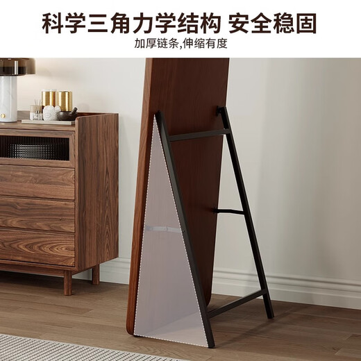栖音阁实木镜子全身镜贴墙自粘壁挂穿衣镜落地镜高清试衣镜挂墙大镜子