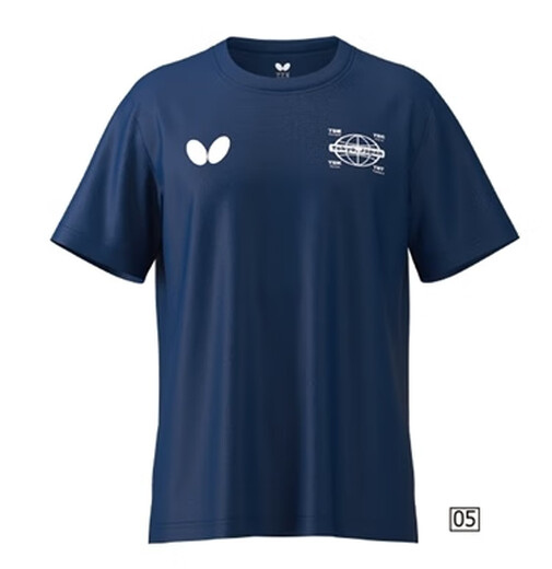 Butterfly Trikot 25 neue Tischtennis-Uniform kurzärmelige Konkurrenz Sportswear Sweat-Absorbing T-Shirt-Fan Zhendong gleiche Style BWH834 Navy Blue Herren's Top 2xl