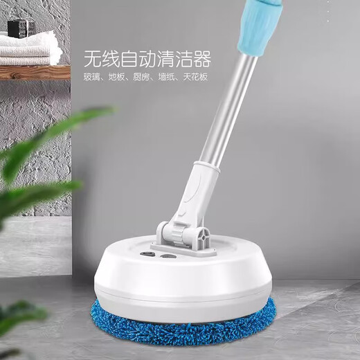 German ceiling cleaning artifact household sweeping dust sweeper roof electric mop retractable and extended electric model can wipe 4 meters high / 8 pieces of cloth white