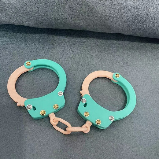 Internet celebrity Douyin 3D printing toys, carrots, handcuffs, creative toys, funny, novel and strange toys, carbon fiber handcuffs toys 3D printing, get 2 keys