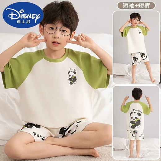 迪士尼（Disney）新宽松儿童纯棉睡衣男童夏季薄款短袖套装卡通小男孩中大童可外穿 T695奶龙 170 14码  高123-133CM
