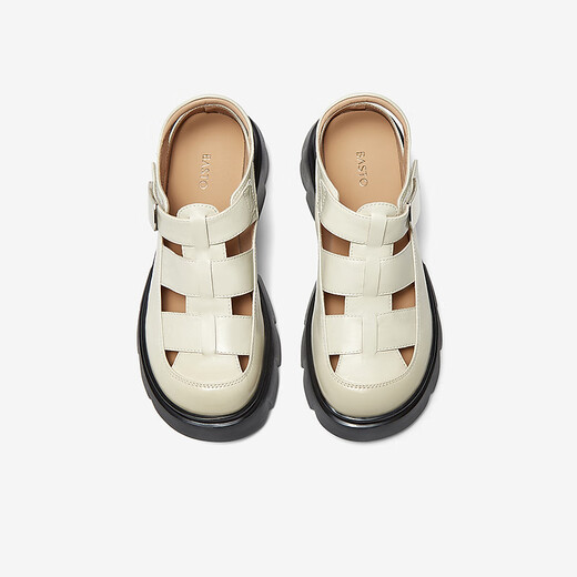 Mejores 25 zapatos de jaula de cerdo retro de moda de verano sandalias vacías para mujeres bp756bh5 beige 39