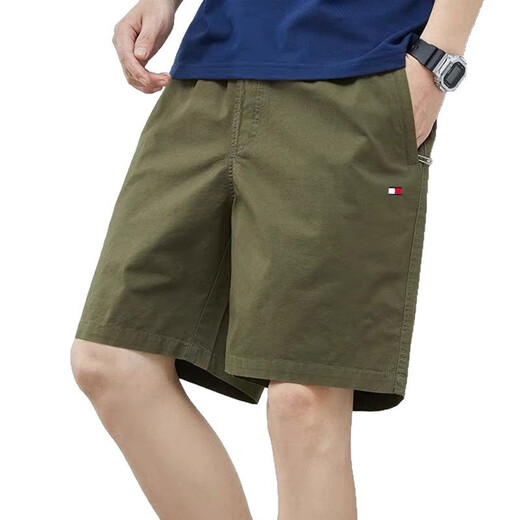 Jeans Tommy Tommy American Summer Pure Cotton Pure Shorts de cinco puntos Casco Versátiles Pantalones de playa sueltos Pantalones de hombres Trendy Business 9224 Blue oscuro de alta gama Casual anti-cochilas XL