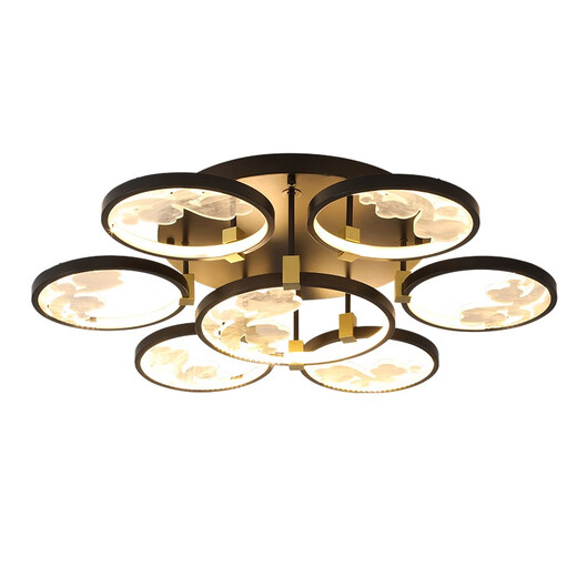 2025 Nuevo nuevo estilo de techo de estilo chino LED Light Light Style Chino dormitorio Zen Moderna y atmosférica Uso de la casa 1W 6623-3 Cabeza de tres colores Luz