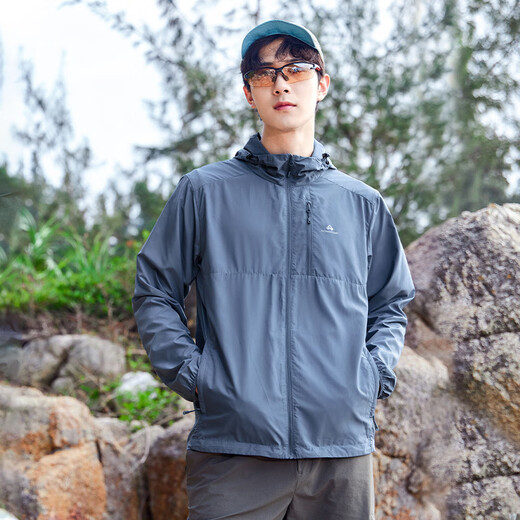 Pathfinder Summer Fishing Sun Protection Clothing Outdoor Men's Sun Protection Clothing Mountaineering Skin Clothing Ice Feel Breathable Anti-UV Men's Style - Mist Blue 2XL