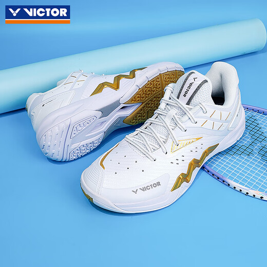 VICTOR's new professional badminton shoes, training and competition sports shoes, comfortable, breathable, non-slip, cushioning P8500 second generation P8500II second generation-A pearlescent white 42