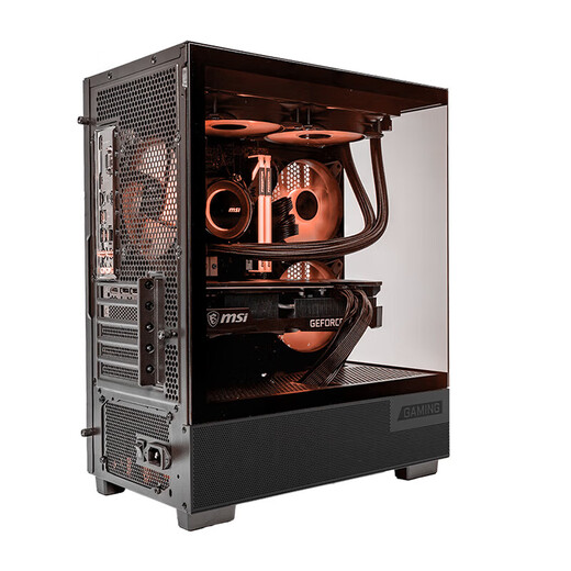 MSI Family Bucket AMD Ryzen 5700X/5060/5060TI Game Console Computer Desktop Assembly Computer Host DIY Complete Machine Sea View Room Chassis Configuration Six 5700X+RX6750GRE 12G Overseas Version