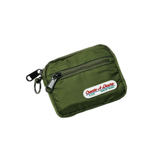 Orange multifunctional metal buckle coin purse nylon waterproof card holder men's and women's key mini bag hanging bag men's ins cross-body bag orange